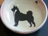 名入れシルエット柄フードボール*柴犬